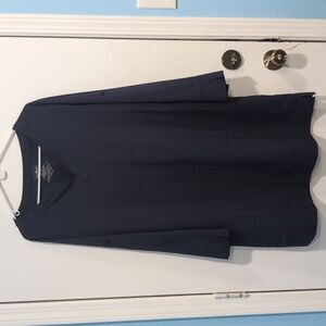 LL Bean NEW Split Neck Swim Cover Up Tunic Shirt Dress - Dark Blue XL